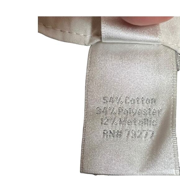 Silver Gray Metallic Trouser Shorts LC Lauren Conrad 2 Preppy Dressy Brocade - Picture 4 of 5